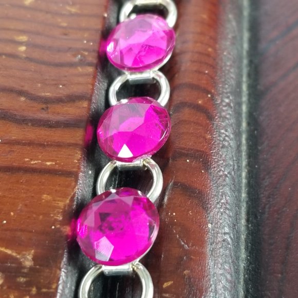 Hot Pink Fuchsia Link Bracelet GIFT Boxed NEW - Picture 4 of 11